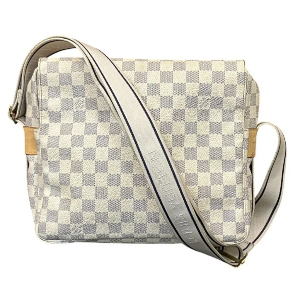 Louis Vuitton Damier Azur Crossbody Bag in White and Light Gray